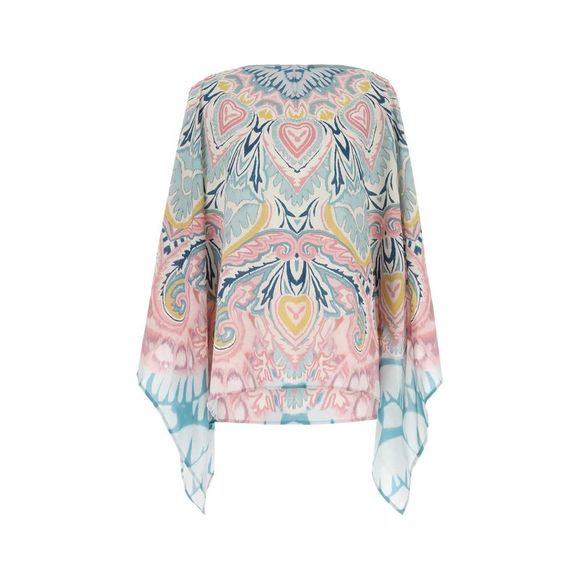 ETRO Sweaters - ETRO Printed Silk Pocho